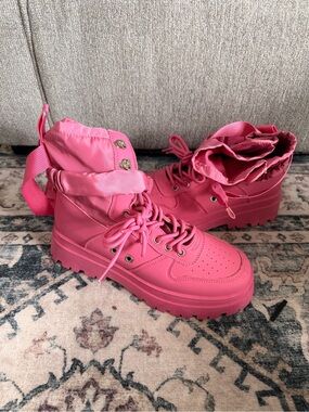 Azalea Wang Pink High Top Sneakers